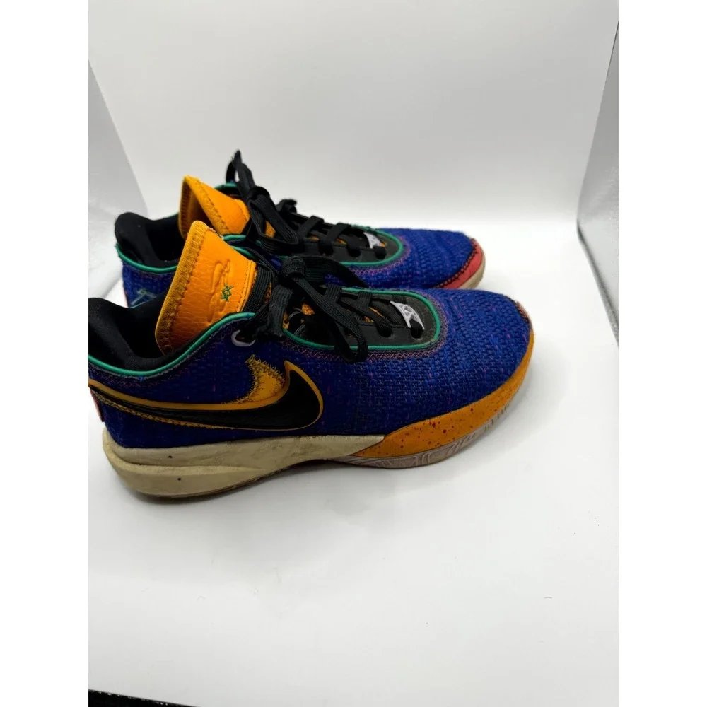 Nike LeBron 20 DQ8651-401 Youth‎ 5 Sneakers Racer Blue Swoosh Basketball Shoes